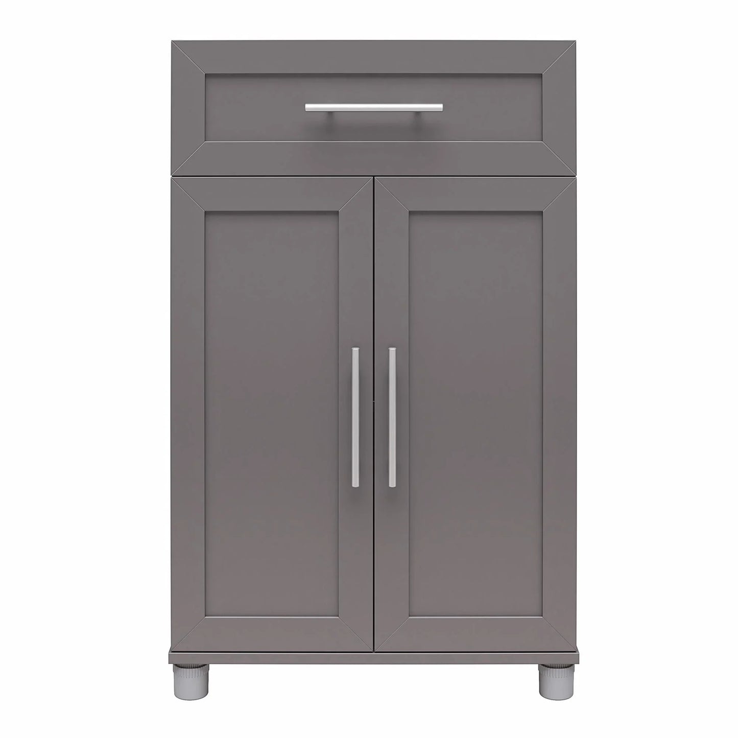 Camberly Framed 2 Door/1 Drawer Storage Cabinet, Graphite Gray