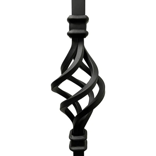 Double Basket, Hollow, Black Powder Coated - 15pcs