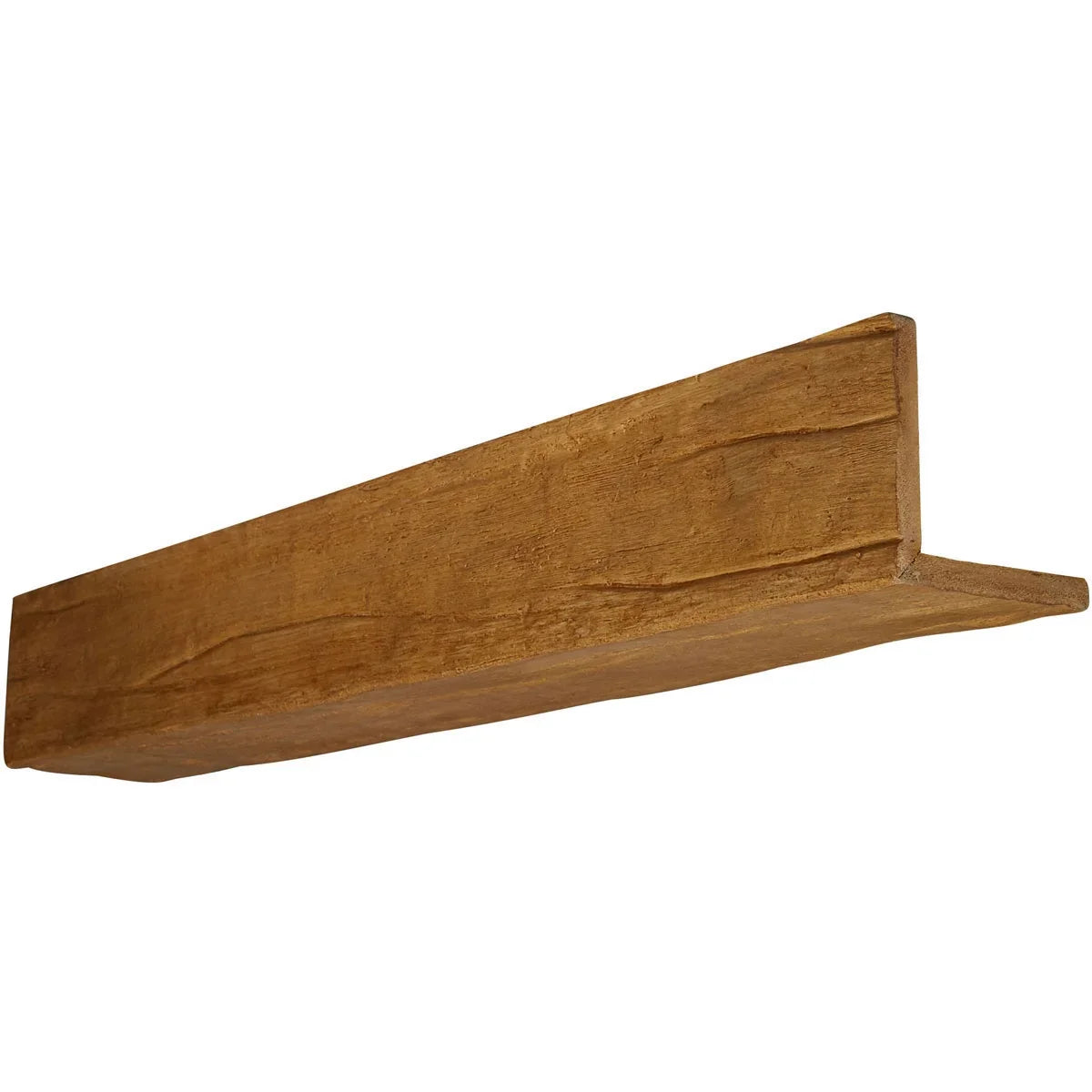 6"W x 4"H x 24'L 2-Sided (L-beam) Riverwood Endurathane Faux Wood Ceiling Beam, Puritan Pine