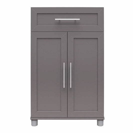 Camberly Framed 2 Door/1 Drawer Storage Cabinet, Graphite Gray