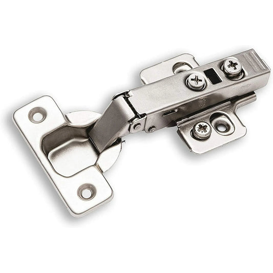 Berta 110 Degree Full Overlay Soft Closing Clip on Frameless Cabinet Hinges (2 Pack)