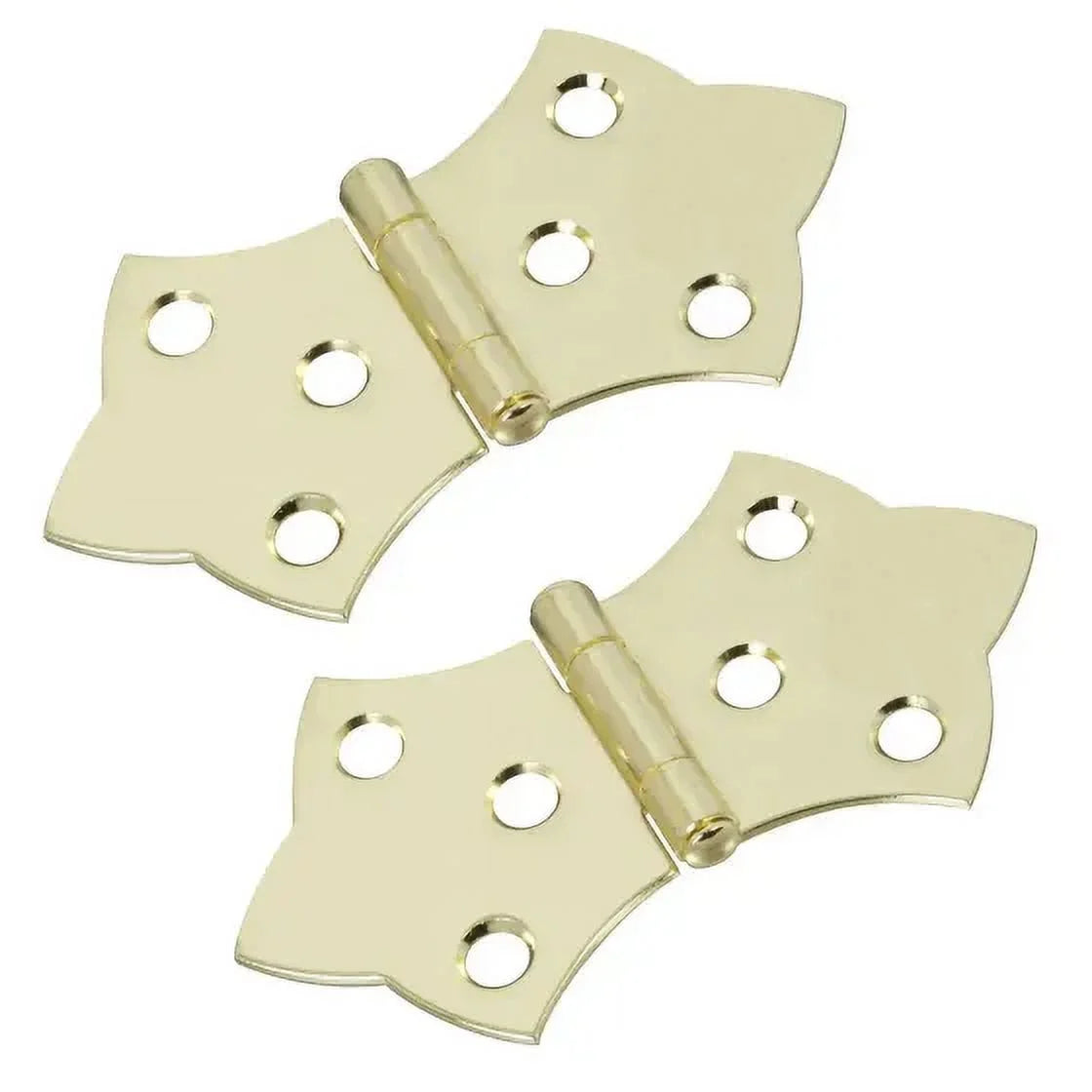 National Hardware N135-194 Decorative Cabinet Hinges 1 Inch Tight Pin 1-5/8 By 3 Inch Overall Bright Brass Finish Steel 2 Pack